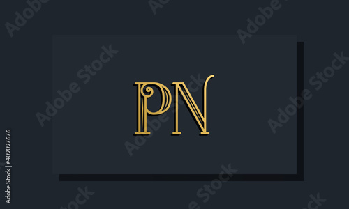 Minimal Inline style Initial PN logo.
