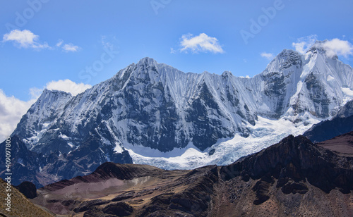 Epic views of Yerupajá on the Cordillera Huayhuash circuit, Ancash, Peru