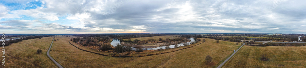 aerial panorama drone shot