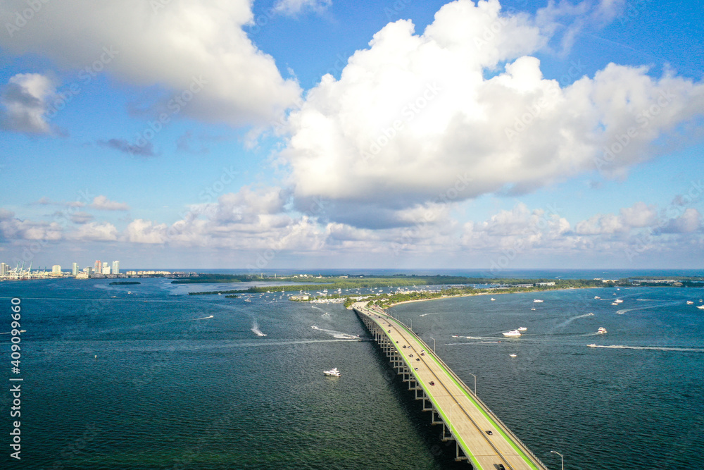 Key Biscayne Bridge Drone Photo