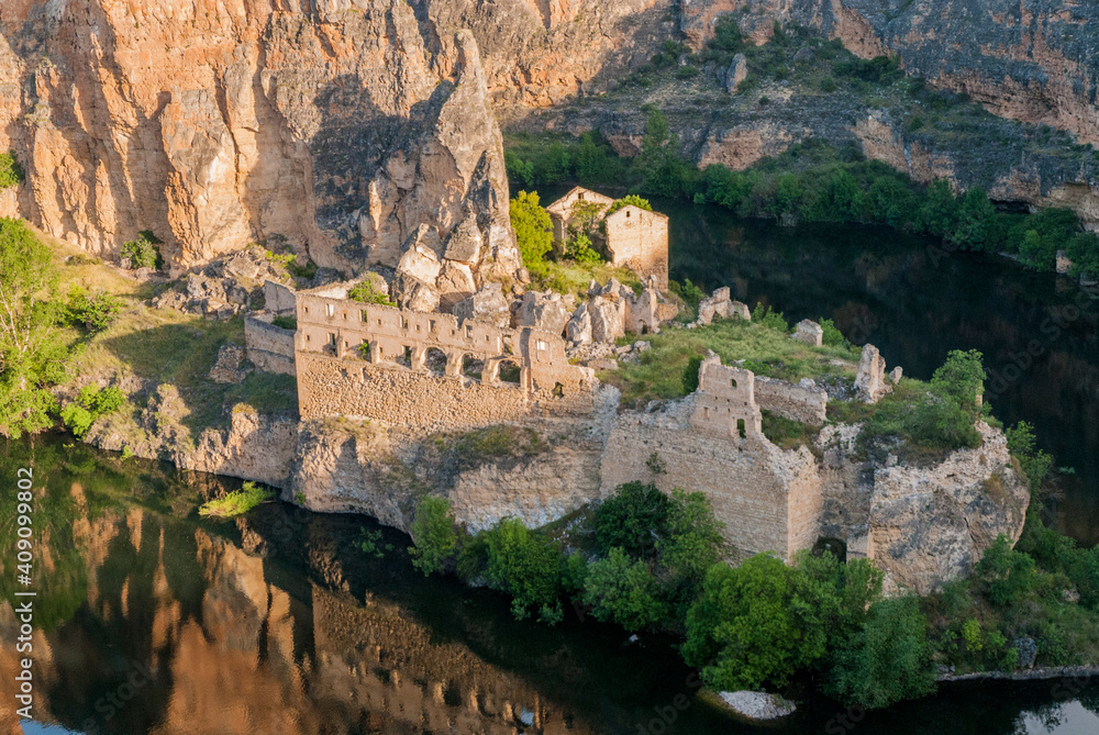 Monasterio de la Hoz (Sebulcor, Segovia, Spain) Limestone river canyon