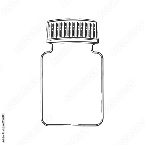 Isolated Jar medicines draw