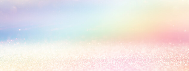 glitter vintage lights background. multicolor. de-focused