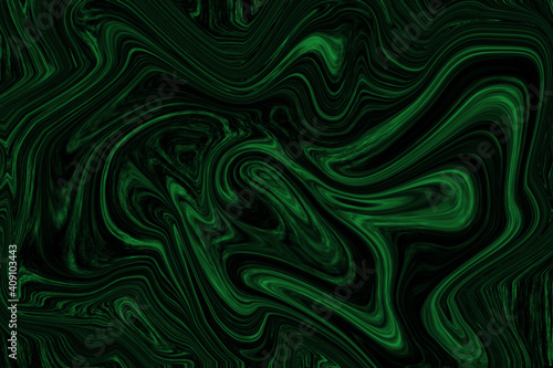Abstract dark green liquid marble texture background vector