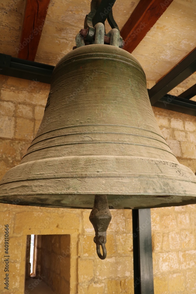 Naklejka premium Bell in Cittadella in Rabat Victoria, Gozo Malta