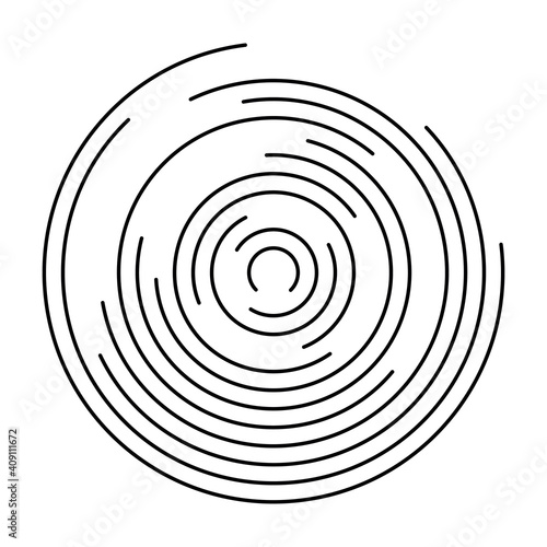 Thin black line vortex