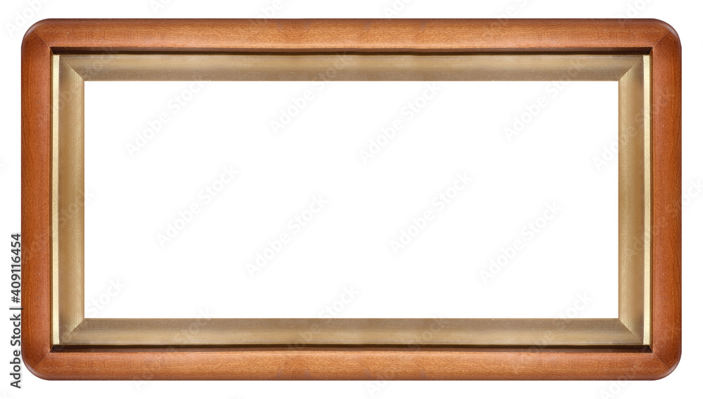 Wooden frame for paintings, mirrors or photo isolated on white background. Design element with clipping path Wooden frame for paintings, mirrors or photo isolated on white background. Design element with clipping path