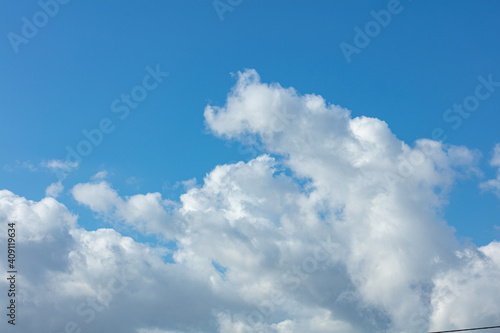 blue sky with a big cloud