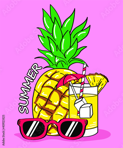 pina colada drink in summer