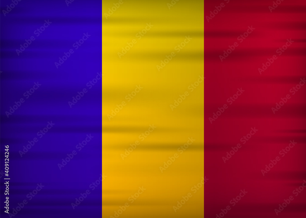 Romania flag realistic flag. Made in Romania. Vector illustration.