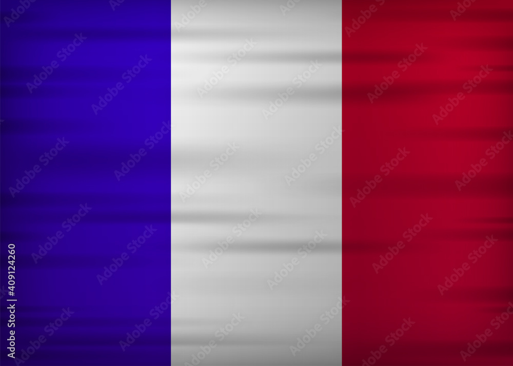 France flag realistic flag. Made in France. Vector illustration.