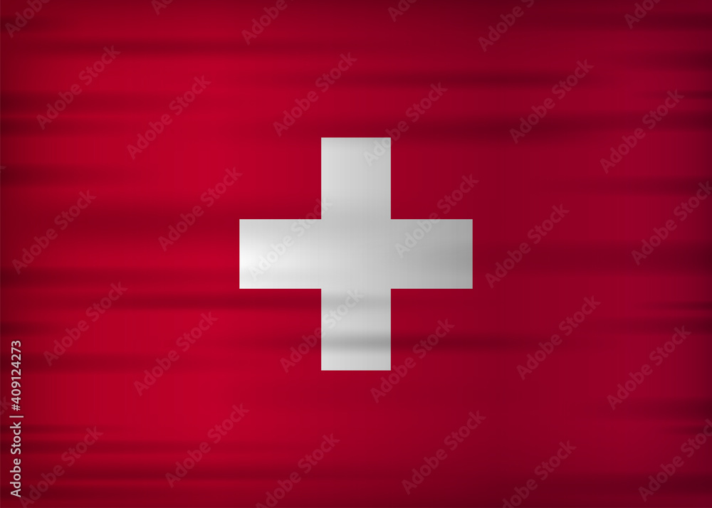 Switserland flag realistic flag. Made in Switserland. Vector illustration. Switserland flag realistic flag. Made in Switserland. Vector illustration.