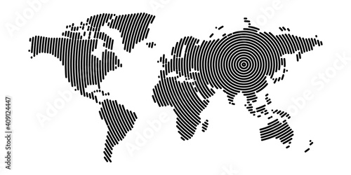 World map modern design