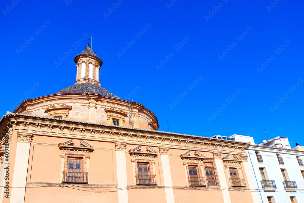 Museum Patrono in Valencia Spain . Spanish architecture with cupola 