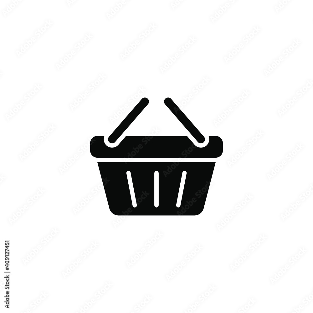 Shopping basket icon. Simple solid style for web template and app. Shop, cart, bag, store, online, purchase, buy, retail, vector illustration design on white background. EPS 10 Shopping basket icon. Simple solid style for web template and app. Shop, cart, bag, store, online, purchase, buy, retail, vector illustration design on white background. EPS 10