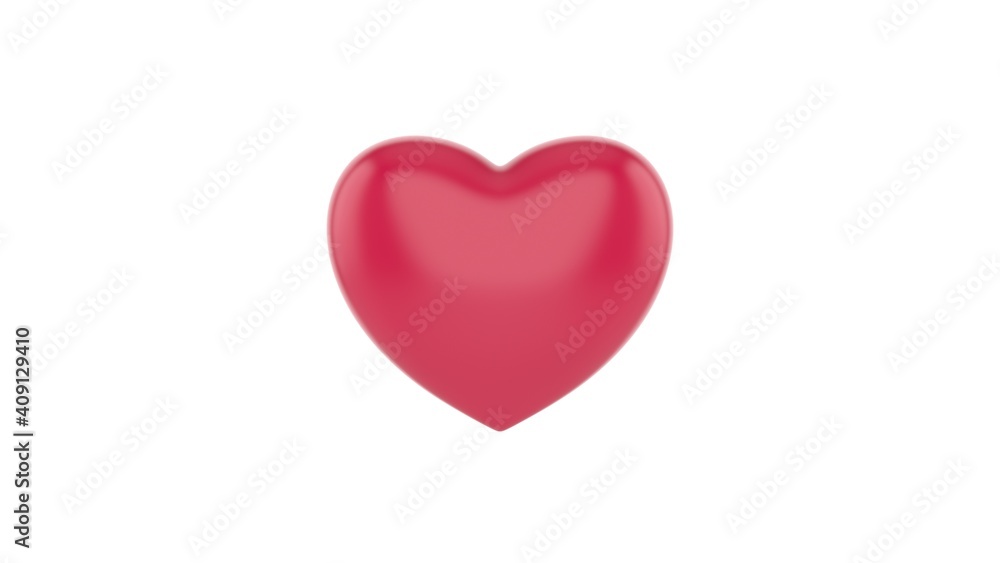 Big red heart isolated on white background with reflection effect. Realistic Romantic Element. For Wedding, Anniversary, Birthday, Valentine's Day. Like symbol. Romantic concept. 3d rendering Big red heart isolated on white background with reflection effect. Realistic Romantic Element. For Wedding, Anniversary, Birthday, Valentine's Day. Like symbol. Romantic concept. 3d rendering