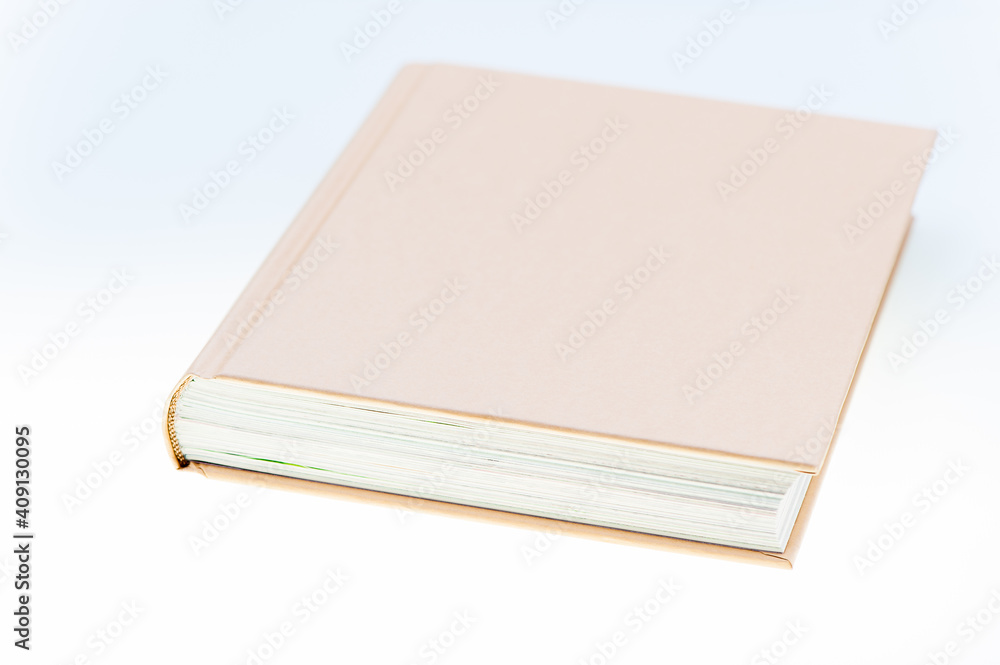 Closeup Of A Brown Book On White Background Closeup Of A Brown Book On White Background