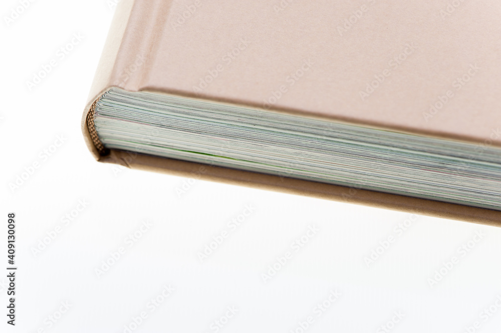 Closeup Of A Brown Book On White Background Closeup Of A Brown Book On White Background