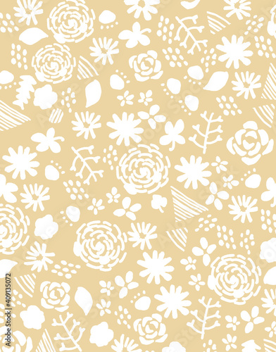 水彩風の花イラストを使った背景