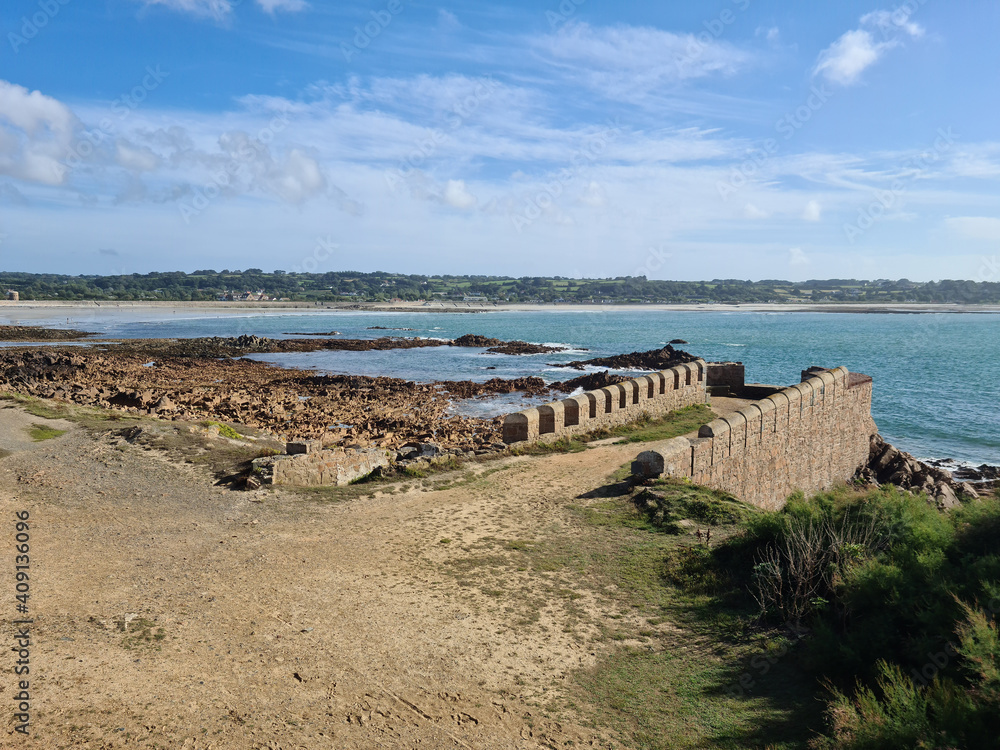 Guernsey Channel Islands, Fort Hommet and Vazon Bay