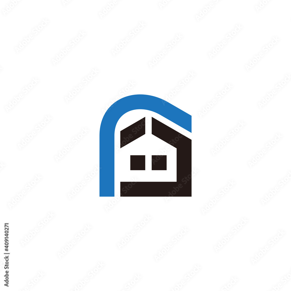 abstract r rain water home protection symbol logo vector abstract r rain water home protection symbol logo vector