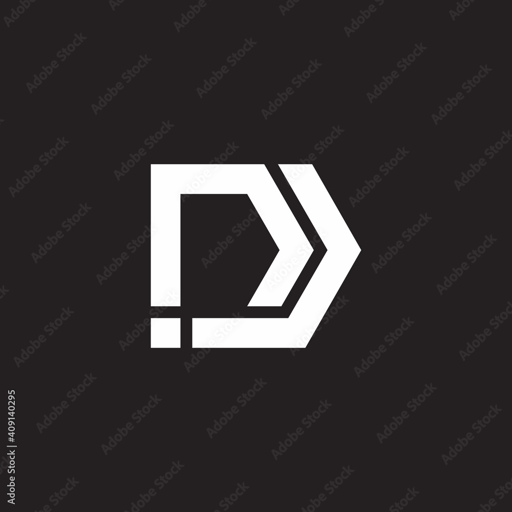 simple geometric stripes line letter dd logo vector Stock Vector ...