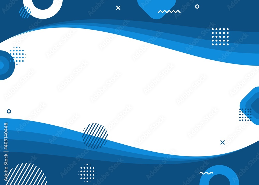 Blue abstract background template. Easy to edit with vector file. Can use  for your creative content. Especially about banner background. Stock Vector  | Adobe Stock