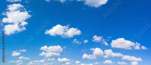Beautiful blue sky and clouds with daylight natural background. © ParinPIX