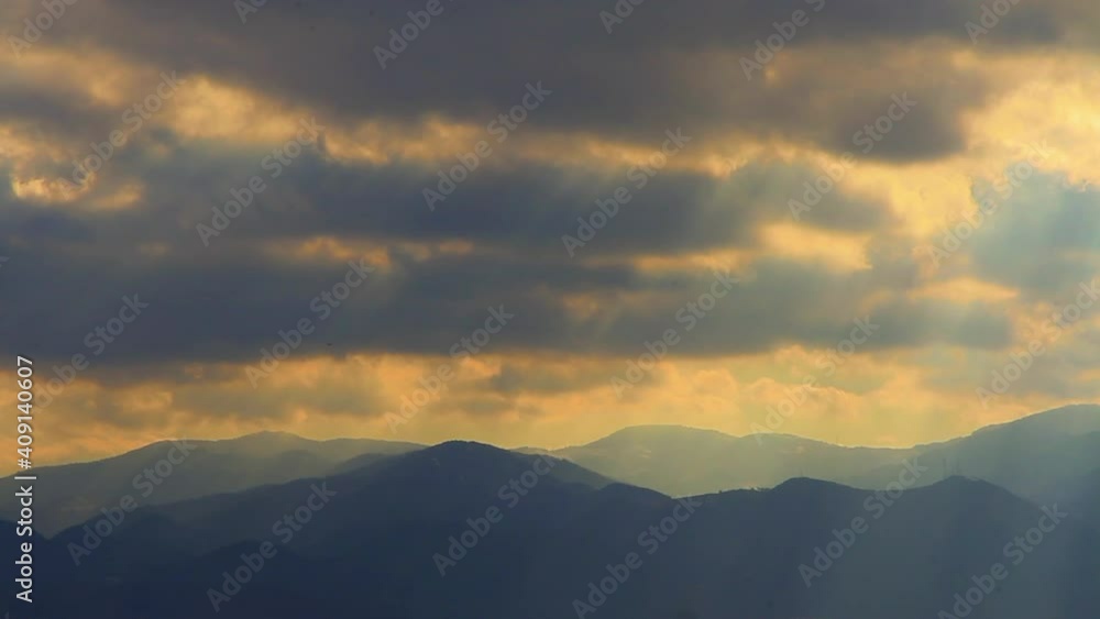 time lapse of clouds and sunset over Aegean sea time lapse of clouds and sunset over Aegean sea