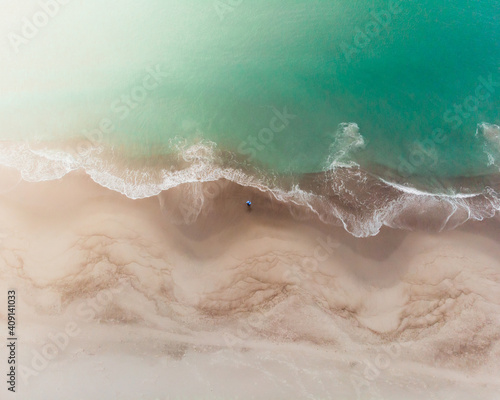 beach side drone shots