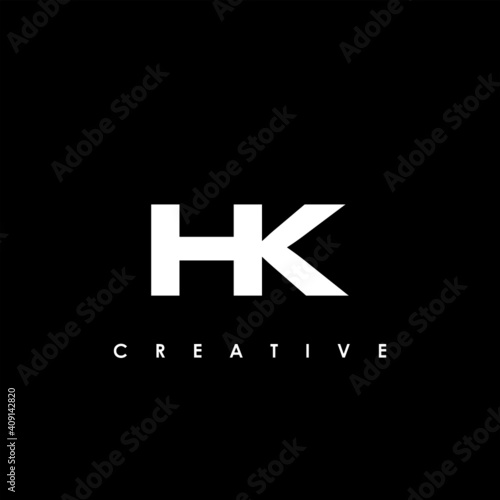 HK Letter Initial Logo Design Template Vector Illustration