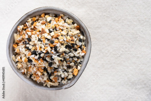 Photography Bagel Seasoning in a Bowl
