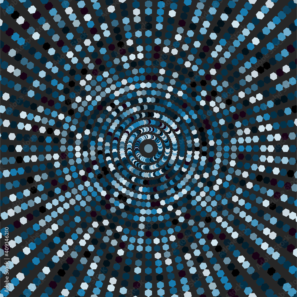 Obraz premium Abstract Blue Vortex Art Design Background