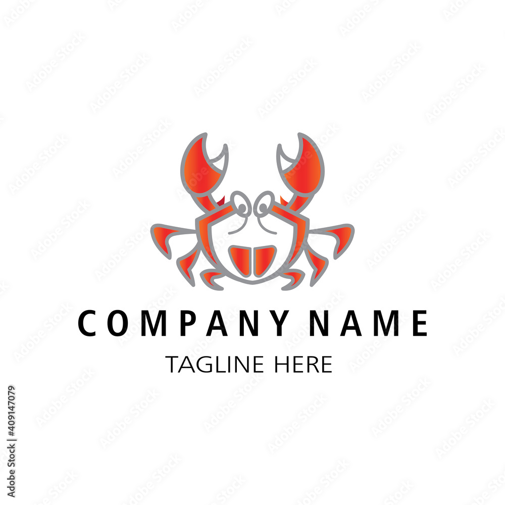 Crab vector logo icon illustration design company symbol Crab vector logo icon illustration design company symbol