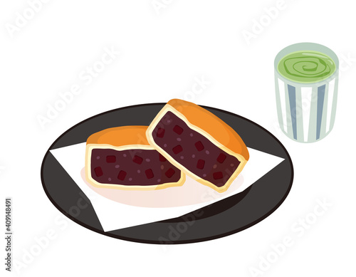 大判焼きのベクターイラスト　今川焼