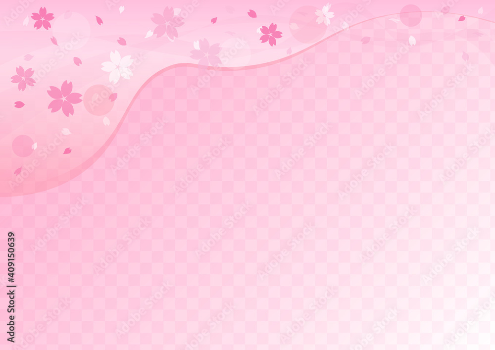 ピンク　春　桜　背景　壁紙　フレーム　和柄