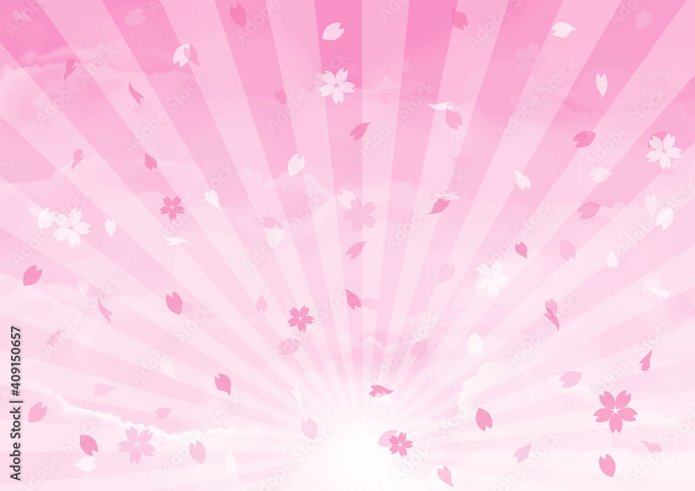 水彩 ピンク 春 桜 花びら 日の出 放射線 背景 壁紙 Stock Vector Adobe Stock 水彩 ピンク 春 桜 花びら 日の出 放射線 背景 壁紙 Stock Vector Adobe Stock