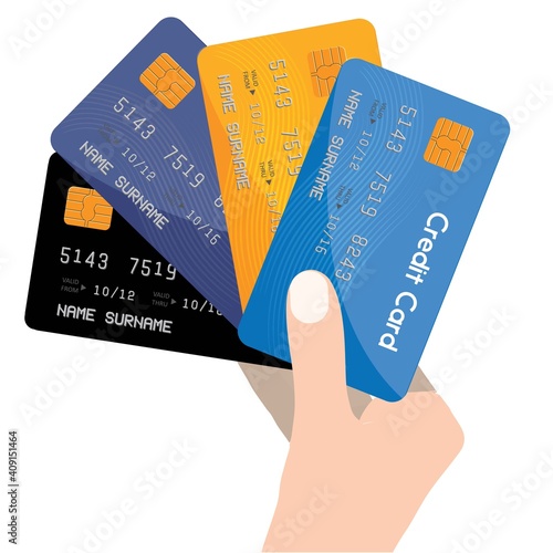 Credit cards in hand
