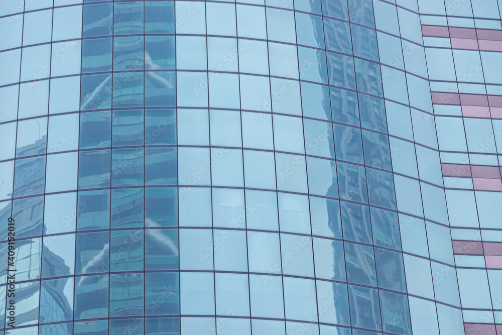 Blue building modern business Blue building modern business