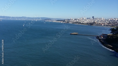 San Francisco Bay from the Golden Gate Bridge © carescrafts