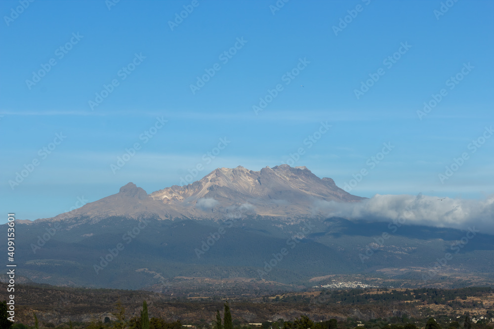 Iztaccihuatl mountain view from Puebla, Mexico