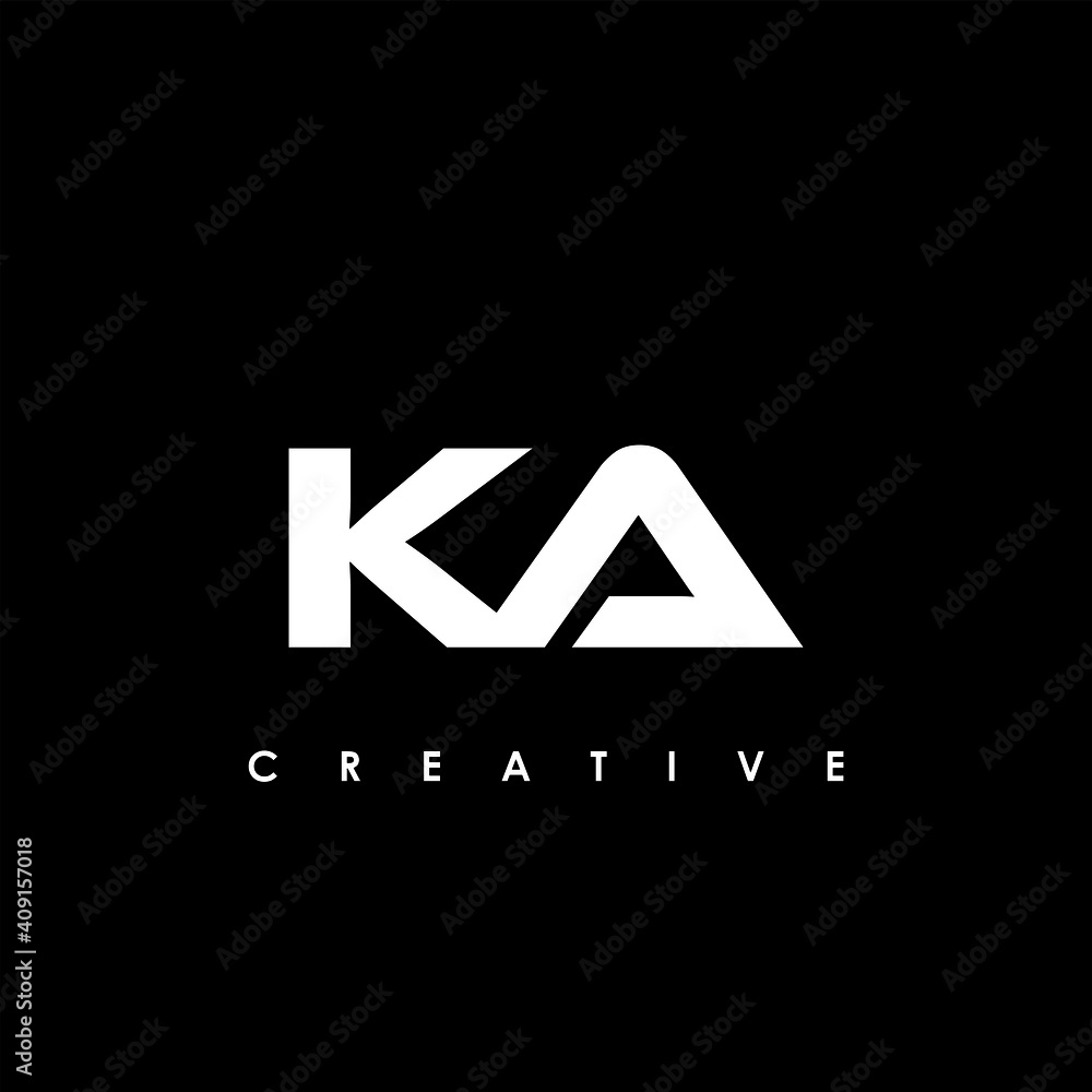 KA Letter Initial Logo Design Template Vector Illustration - obrazy, fototapety, plakaty 