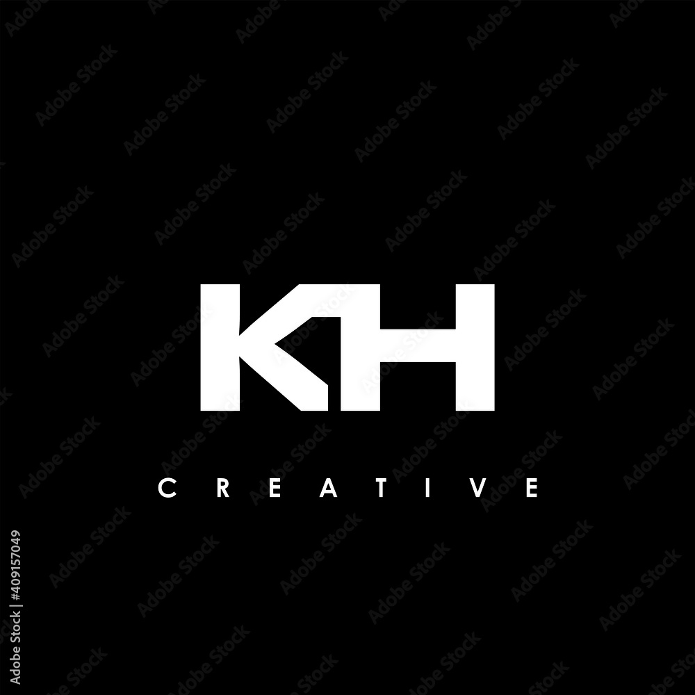 Obraz premium KH Letter Initial Logo Design Template Vector Illustration