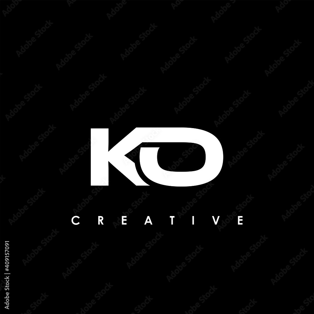 KO Letter Initial Logo Design Template Vector Illustration - obrazy, fototapety, plakaty 