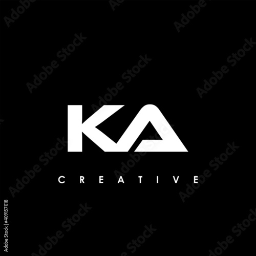 KA Letter Initial Logo Design Template Vector Illustration photo