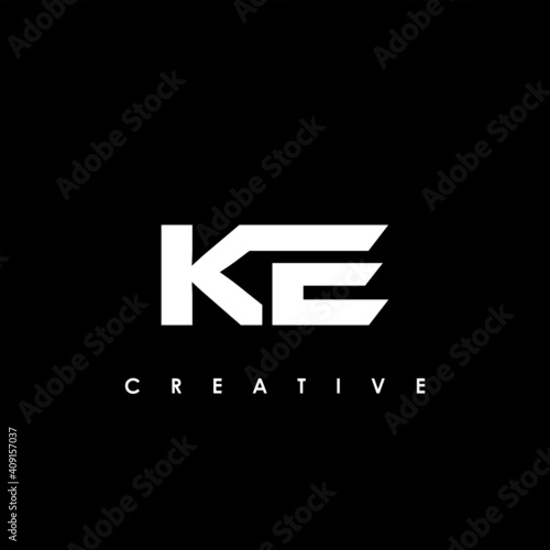 KE Letter Initial Logo Design Template Vector Illustration
