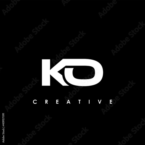 KO Letter Initial Logo Design Template Vector Illustration