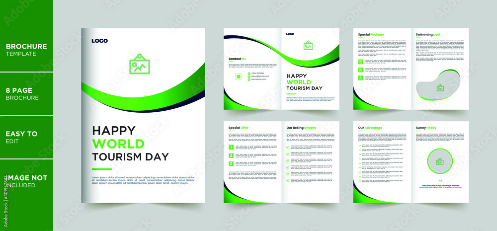 8 Pages Creative Business Brochure with modern circle shapes 8 Pages Creative Business Brochure with modern circle shapes
