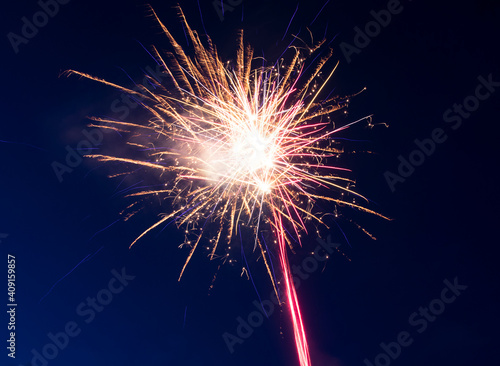 Fireworks on the background of the night sky