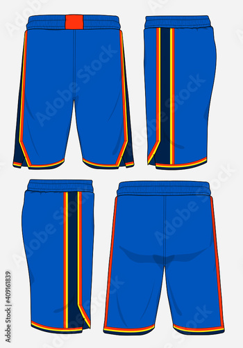 Basketball sports short template apparel